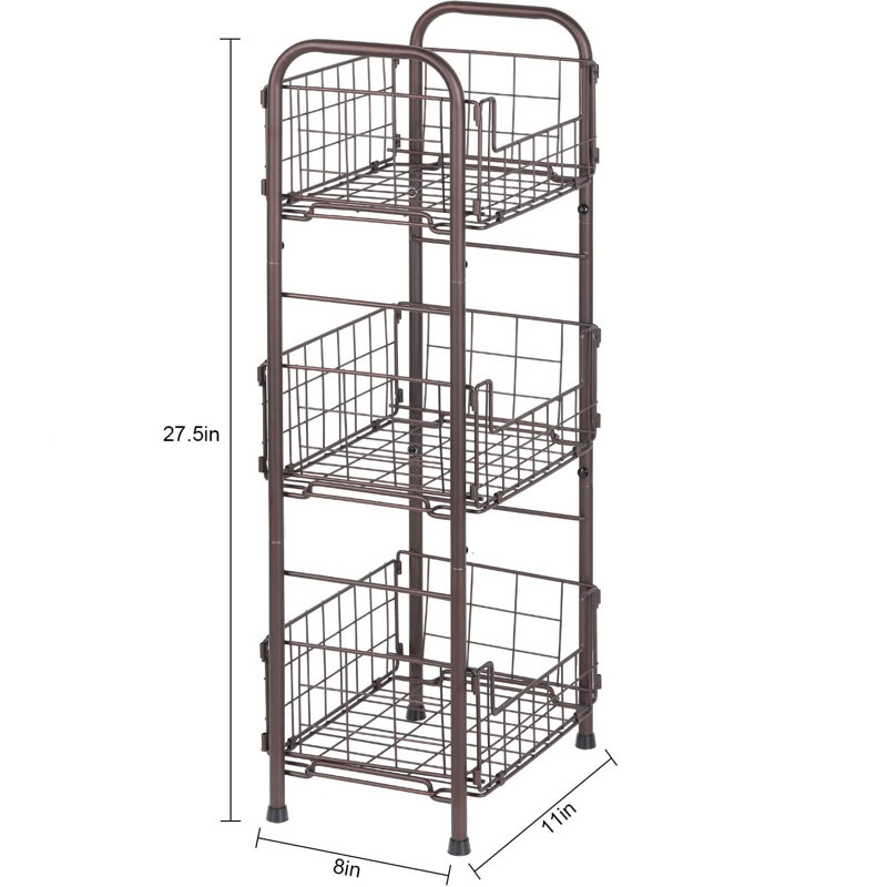 Ebern Designs Milar Metal Freestanding Bathroom Shelves Wayfair